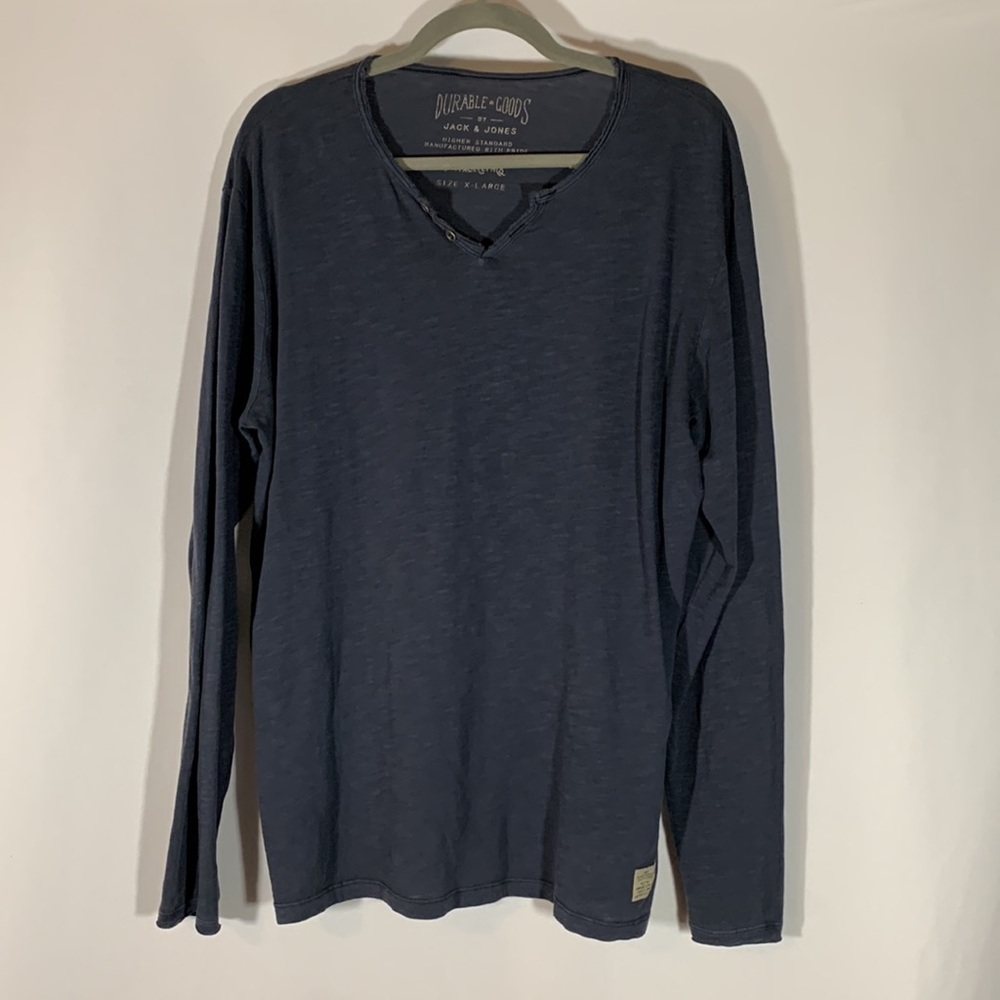 Durable Goods by Jack & Jones Navy Blue Long Sleeve Shirt